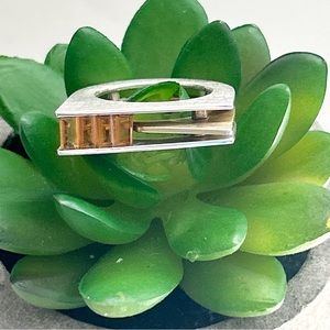 Angled Mod Geometric Citrine Sterling Silver Gold Vermeil Ring